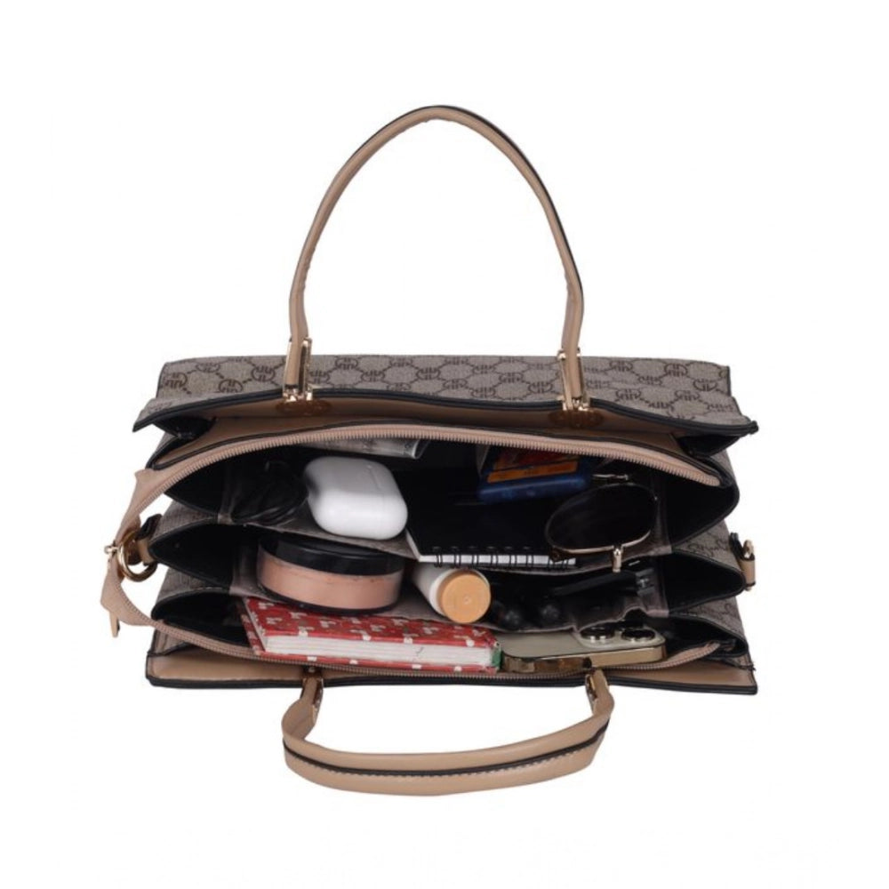 Faux Leather Printed Handbag (Hilver)
