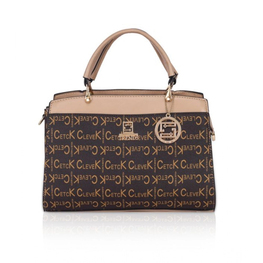 Faux Leather Printed Handbag (Hilver)