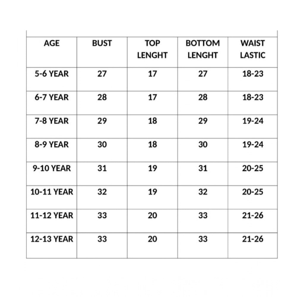 Generic Girl's Silk Bleand Printed Short Sleeve Night Suit Set (White)