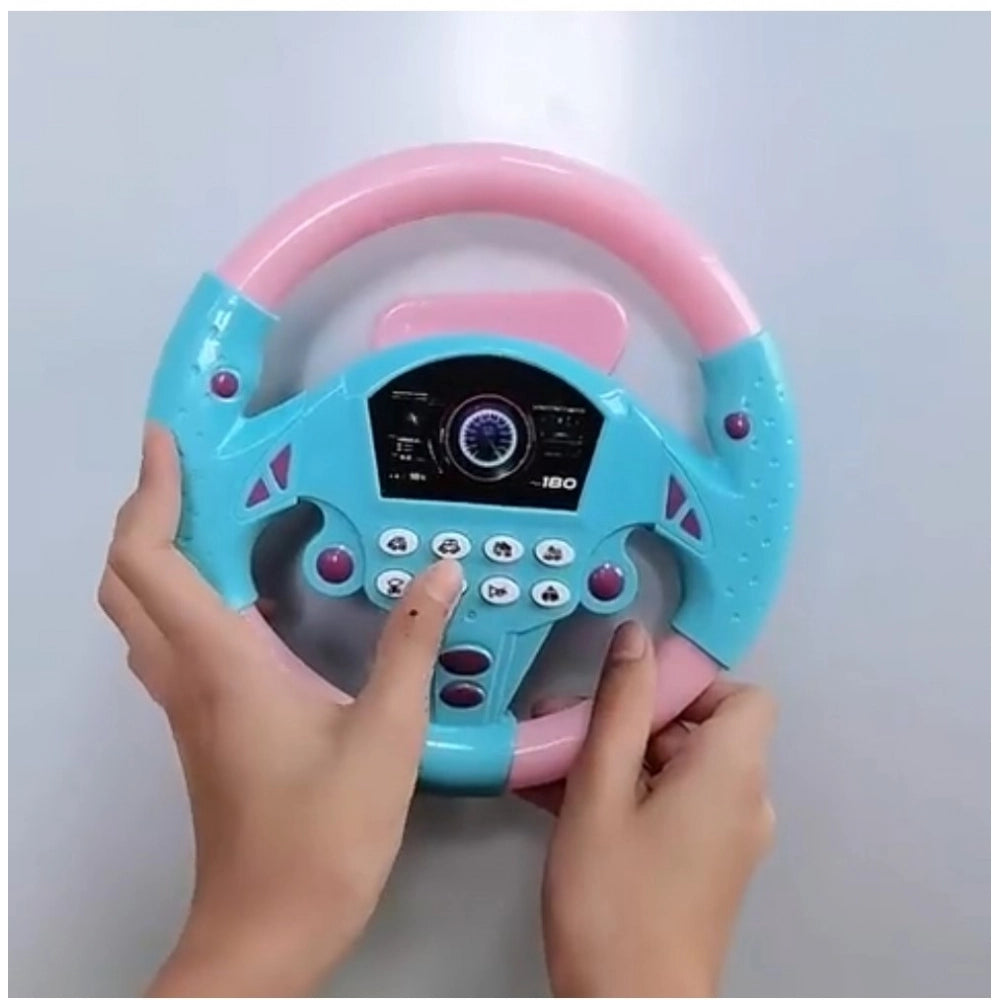 Generic Plastic Steering Wheel Driving Controller Toy (Multicolor)