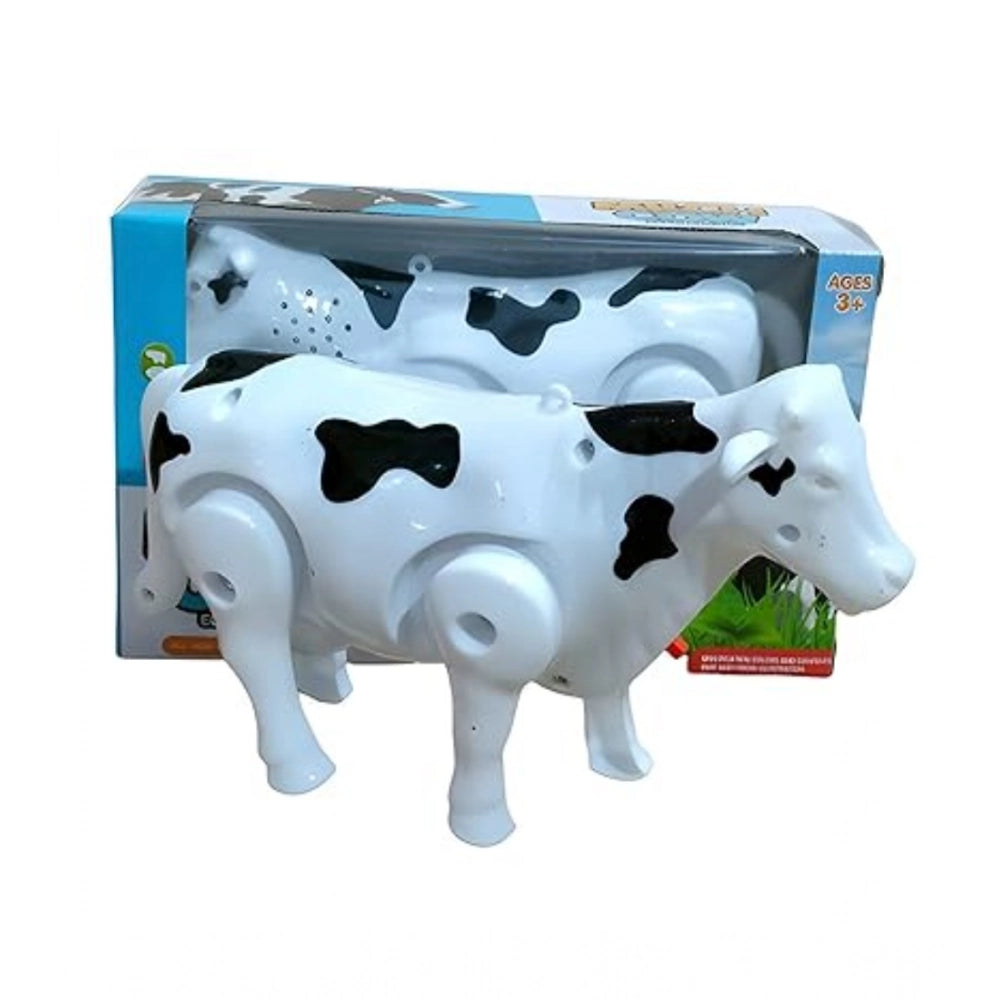Generic Plastic Electric Milk Cow Moving Legs And Shake Tail (Multicolor )