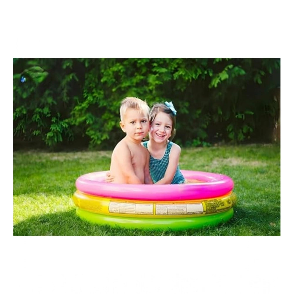 Generic Plastic Bath Tub With Pump 2 Ft Round For Kids (Multicolor )