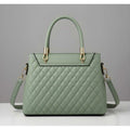 Generic Women's PU Leather Solid Shoulder Zipper Handbag (Green)