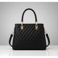 Generic Women's PU Leather Solid Shoulder Zipper Handbag (Black)