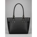 Generic Women's PU Leather Solid Shoulder Zipper Handbag (Black)