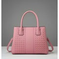 Generic Women's PU Leather Solid Shoulder Zipper Handbag (Pink)