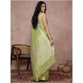 Generic Women's Cotton Printed Saree With Unstitched Blouse 5.5Mtr (Light Green)